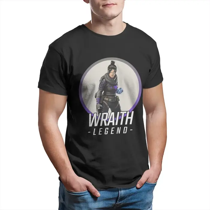 Wraith Legend Apex ATIONS met fin au jeu vidéo 100% Coton XL-6XL vintage T-shirt imprimé grande taille Vêtements pour hommes