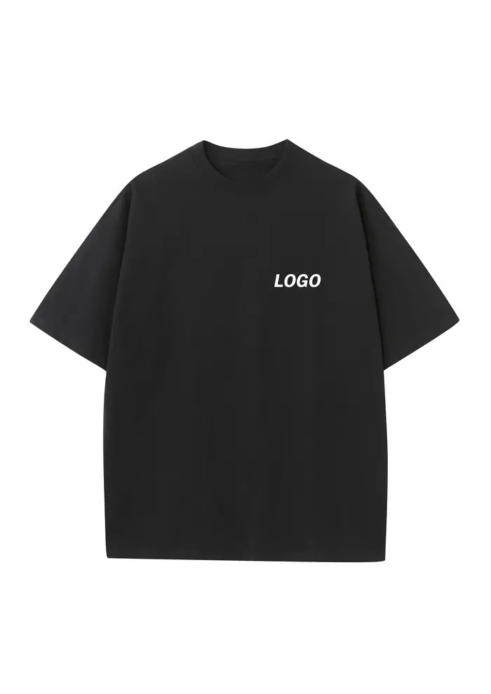 T-shirt unisexe décontracté et sportif en coton 100% 230G, couleur unie, col rond, coupe ample, pers