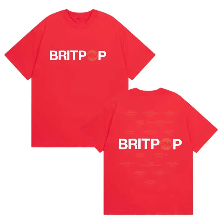 Robbie Williams BRITPOP Album 2026 T-shirts imprimés pour hommes et femmes Hip Hop Pop Music T-shirt