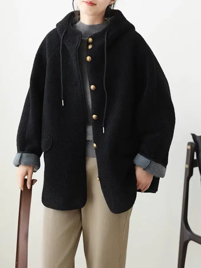 Manteau en laine d'agneau pour femme
