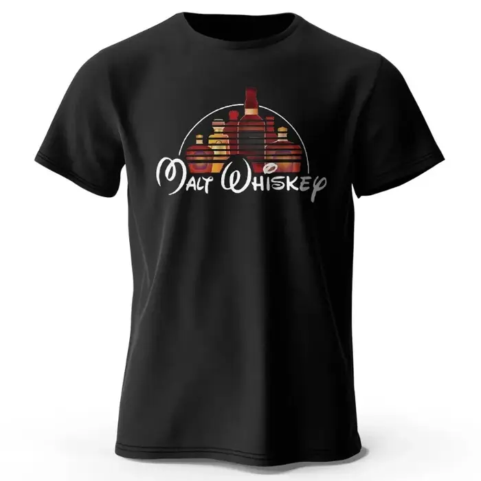 T-shirt Homme en Coton 100% Motif Whisky au Malt