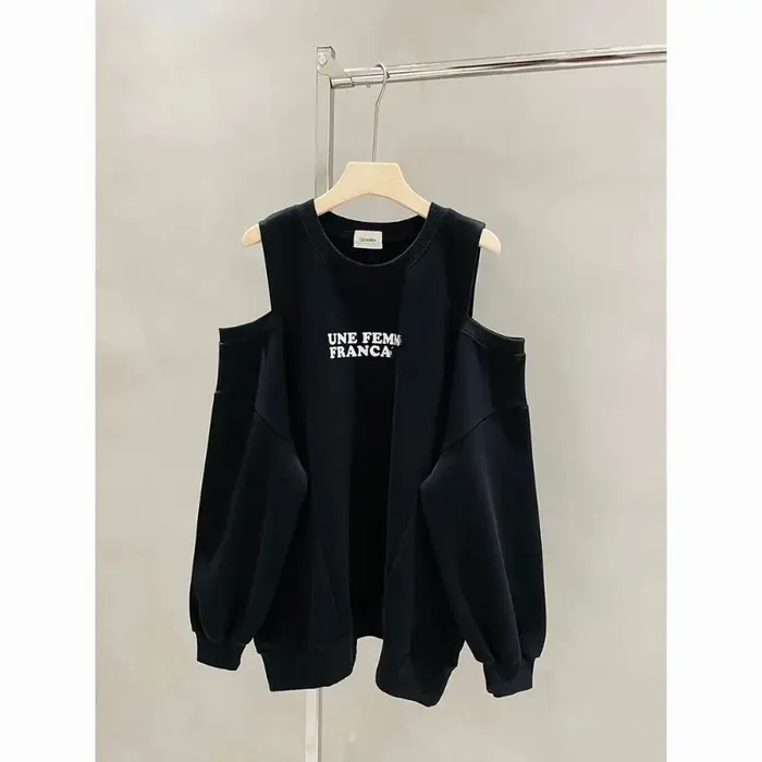 Sweat-shirt à capuche pour femmes, vêtements de rue, lettres imprimées, amples, manches longues, déc