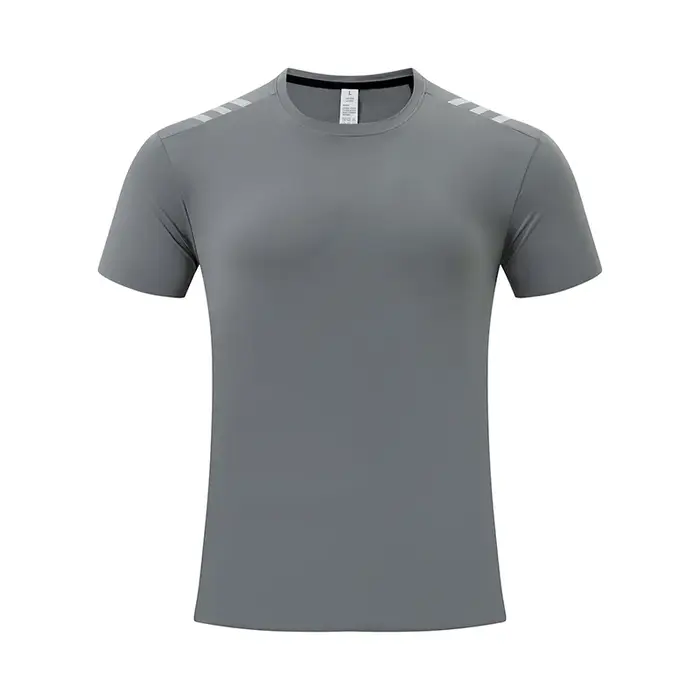 Sweat-shirt de sport pour hommes, t-shirt de fitness, de course, de gym, à manches courtes, à séchag