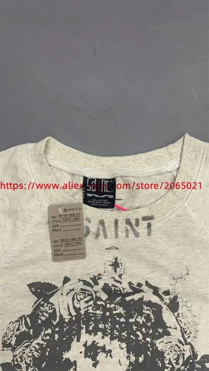 T-shirt imprimé graffiti Saint pour hommes et femmes