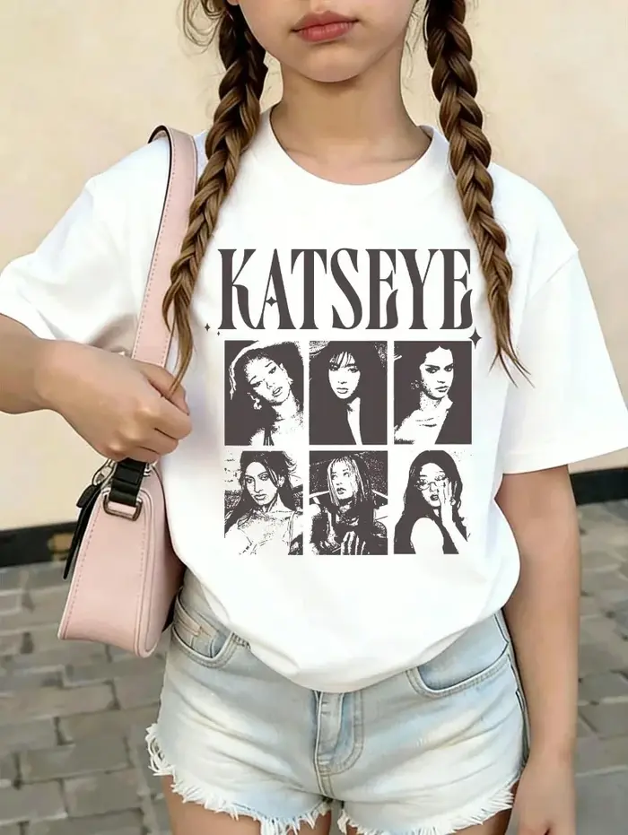 Hauts d'été imprimés KATSEYE style Y2K vintage