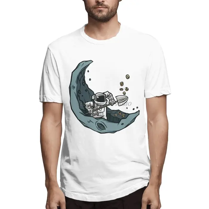 T-shirt à col rond en coton de grande taille pour hommes