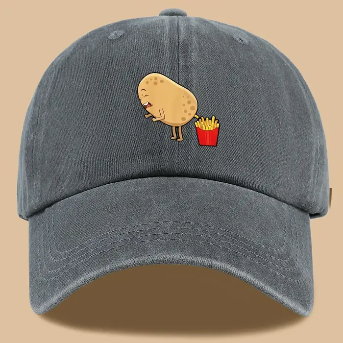 Casquette de baseball imprimée de pommes de terre humoristiques, chapeau d'extérieur décontracté ada