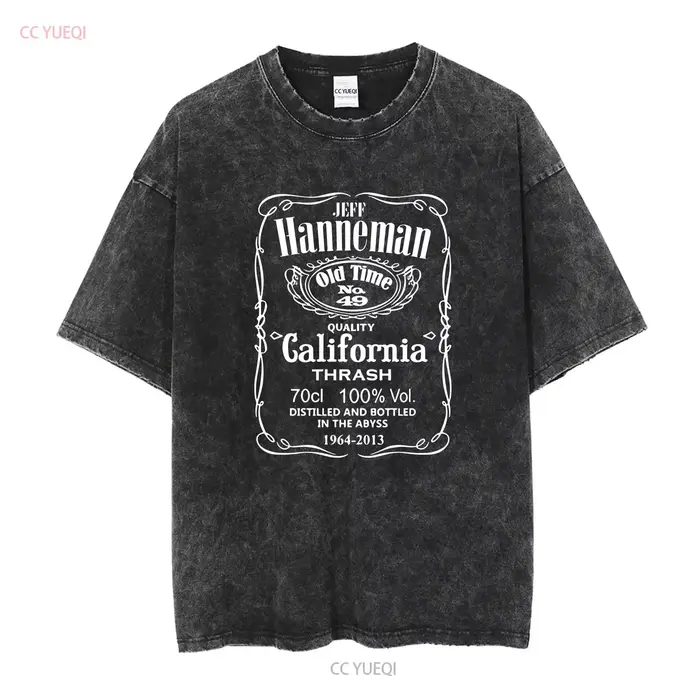 Jeff Hanneman T Shirt manches longues ou courtes vintage Lavé Polyvalent graphique vêtements de créateur Respirant mode Unisexe Doux