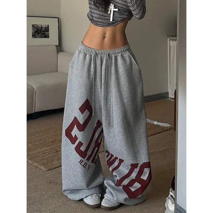 Joggers gris pour femme style streetwear
