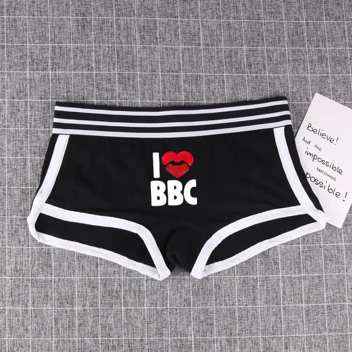 WIFE-Short en coton BBC pour femme, sous-vêtements respirants, caleçons pour garçon et fille, intime