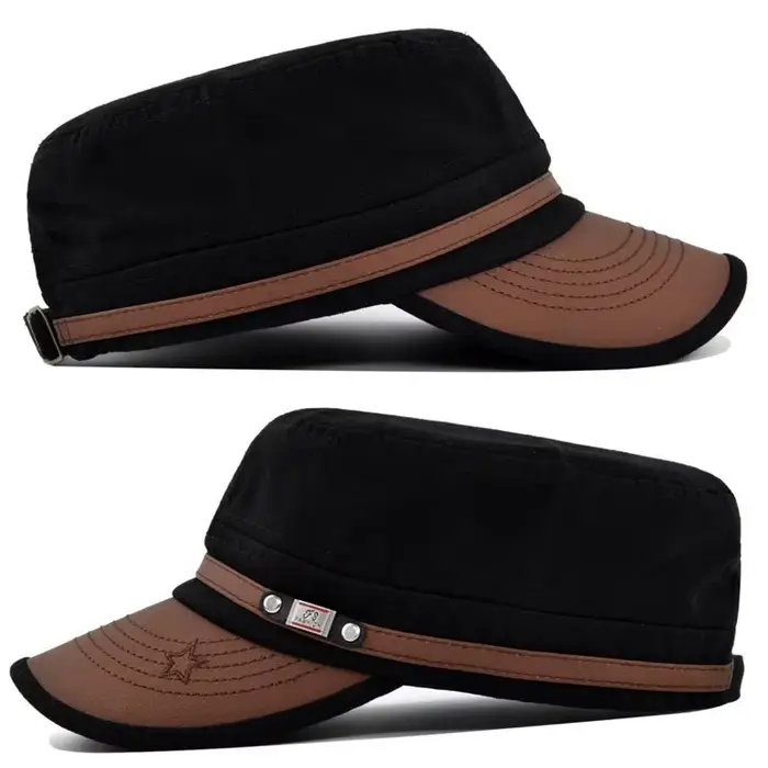 Casquette plate brodée chapeau décontracté
