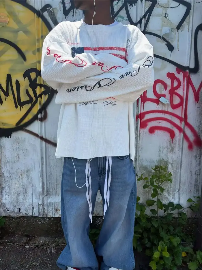 Nouveau sweat à capuche rue col rond à manches longues personnalisé lâche T-shirt lettre imprimé