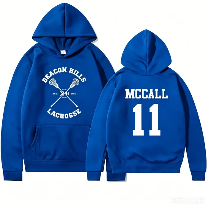Sweat à capuche en polaire oversize pour hommes et femmes, thème Beacon Hills Lacrosse Teen Wolf, po