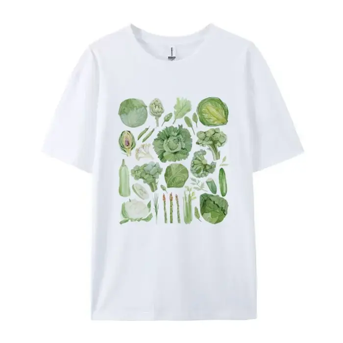 T-shirt graphique vintage à motif végétal, esthétique végétalienne mignonne, haut de jardinage, mode
