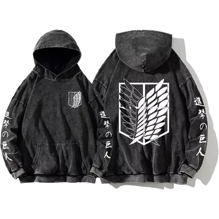 Attaque sur Titan Manga sweat à capuche Harajuku sweat hommes femmes à manches longues vêtements de 