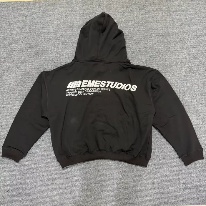 Sweat-shirt à capuche brodé EME, style streetwear, décontracté, pour homme/femme, en coton de qualit