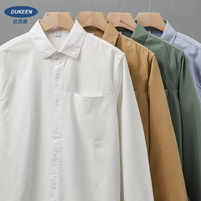 Dukeen chemise à manches longues hommes printemps et automne coton Senior sens de décontracté couleu