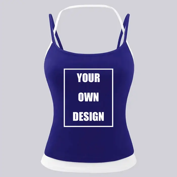 Débardeurs personnalisés avec logo graphique pour femmes, color block, doux, style halter, mode amin