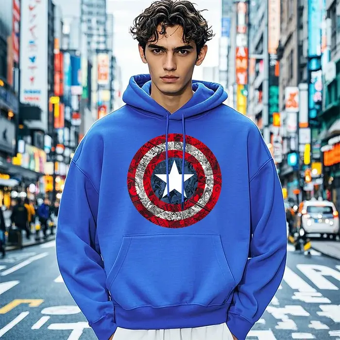 Capitaine Badge bande dessinée impression hommes femmes sweat à capuche automne hiver quotidien vacances en plein air Fitness décontracté ample chaud vêtements de sport