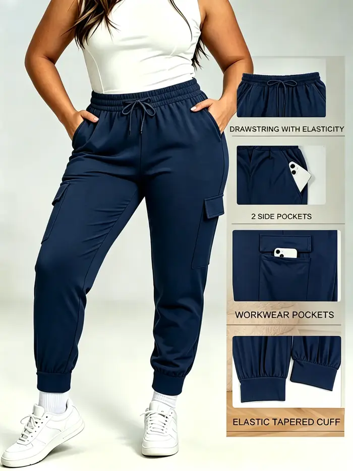 Pantalon de jogging cargo pour femme, doux, décontracté, style streetwear, pour la gym et l'entraîne