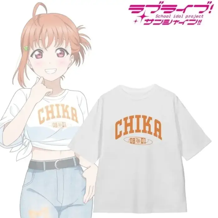 Anime Lovelive Sunshine Aqoursarti Mate même T-shirt coton été hauts pour hommes femmes à manches courtes