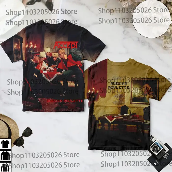 T-shirt classique Accept Album Rock imprimé 3D unisexe streetwear homme femme tendance hip-hop tee-shirt Y2K haut d'été surdimensionné vêtements pour hommes
