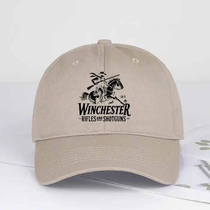 Casquette de baseball souple avec logo Winchester Cowboy imprimé