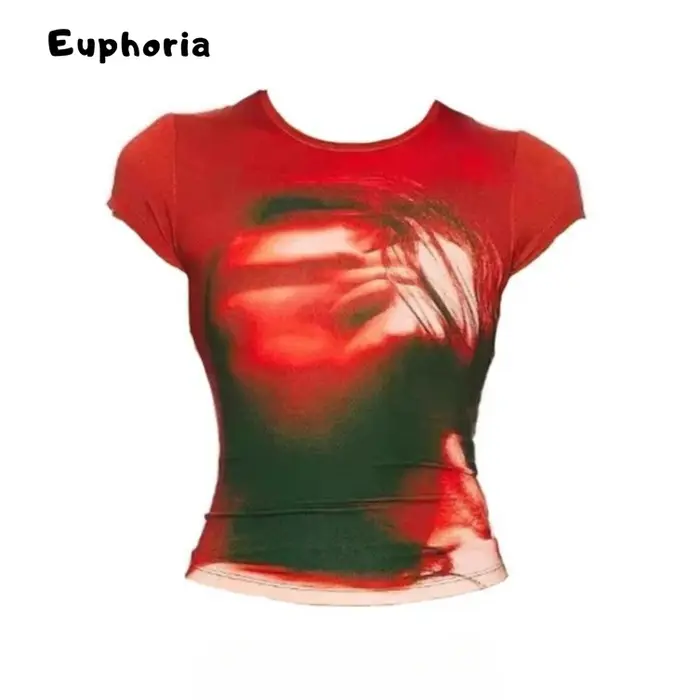 Euphoria-T-shirt graphique japonais Y2k