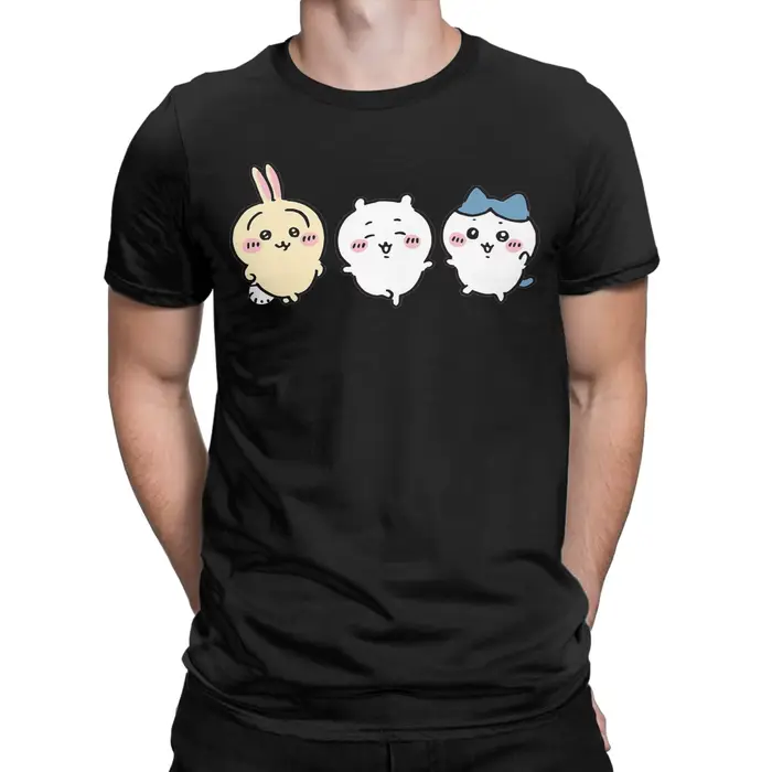 Chiikawas Hachiware Usagi T-shirt mignon Kawaii pour hommes