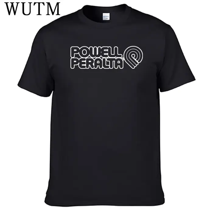 T-shirt de skateboard Peralta Bones Brigade Powell, t-shirt 100% coton pour hommes
