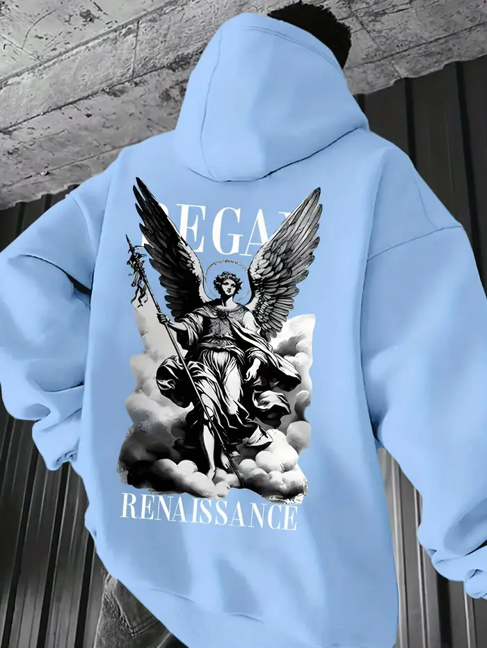 Sweat à capuche imprimé pour homme, confortable, ample et élégant, parfait pour l'automne et l'hiver