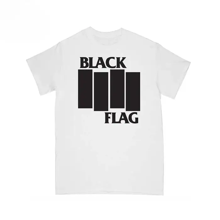 T-shirt décontracté du groupe de punk rock américain Black Flag, marque de luxe pour hommes et femme