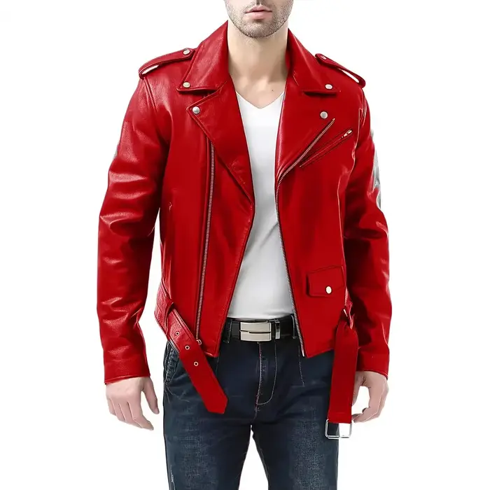 Nouvelle Veste en Cuir pour Homme