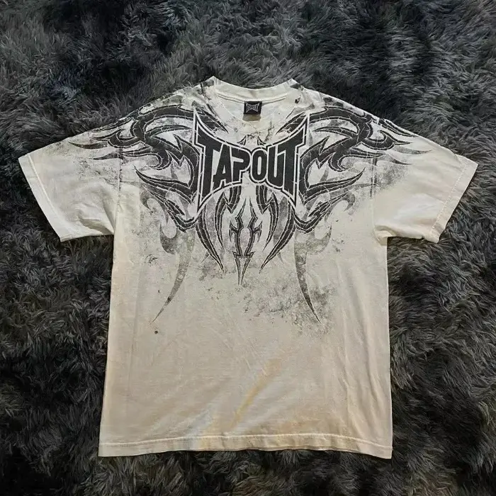 Tapout nouveaux hommes vêtements haute rue Hip Hop à manches courtes t-shirt Couple rue marque ample