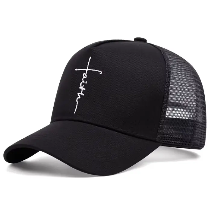 Casquette de baseball brodée personnalisée croisée, Hip hop, en maille, pare-soleil, chapeau de cami