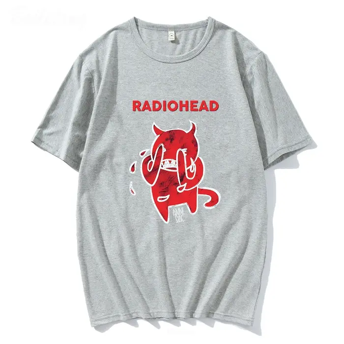 T-shirt unisexe 100 coton avec imprimé de tête de radio