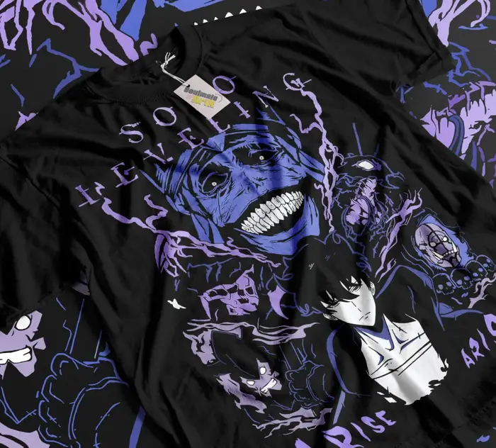 T-shirt unisexe Solo Droeling Anime, T-shirt doux, Manga, Sung Jin Woo