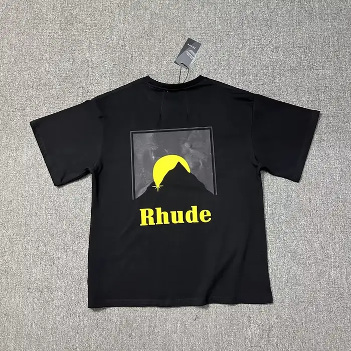 Nouveau T-shirt RHUDE 2026 décontracté et ample à manches courtes avec imprimé lettres pour hommes et femmes