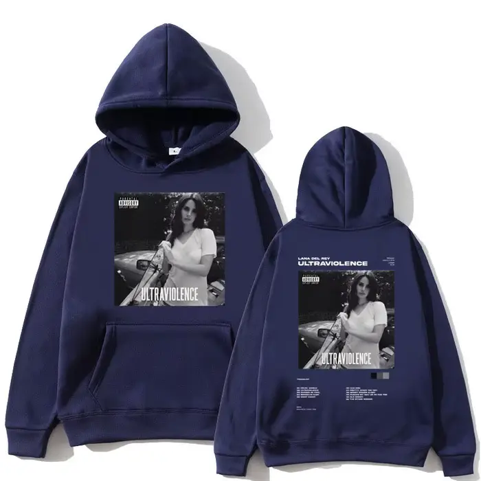 Sweat à capuche imprimé musique ultraviolence pour hommes et femmes