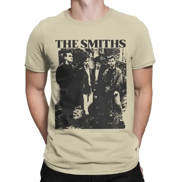 The Smiths Vintage crayon dessin Style T-Shirt pour hommes musique décontracté pur coton