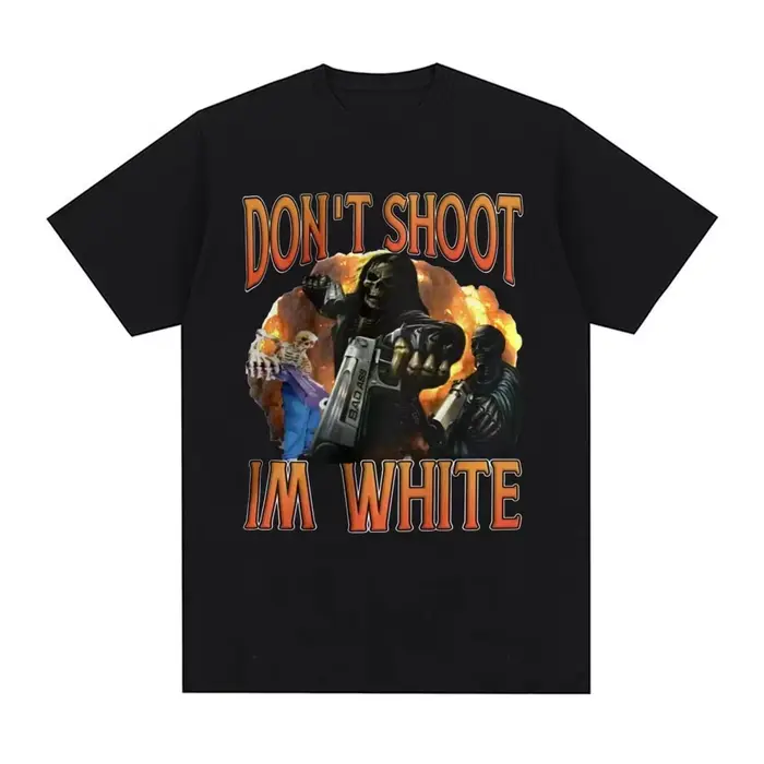 T-shirts graphiques humoristiques « Ne tirez pas