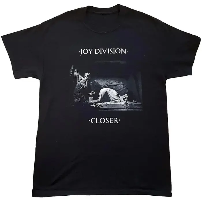 Joy Division Closer Album Cover Print T-shirt en coton pour groupe post-punk, t-shirt unisexe à manc