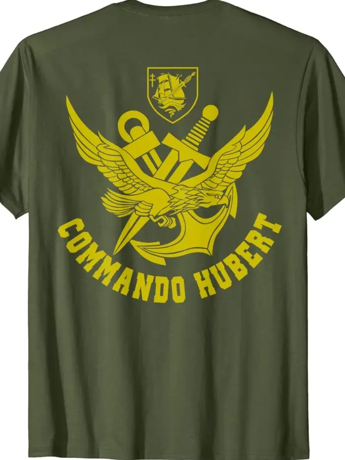 Naviennes françaises Forces spéciales Commando Hubert T-shirt à manches courtes décontracté coton col rond hommes chemise