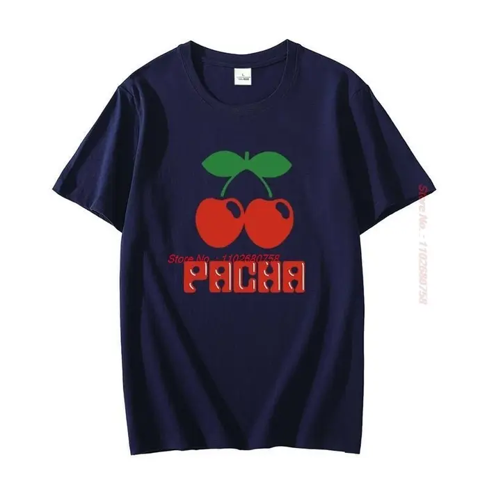 Pacha Ibiza T-shirts graphiques unisexes à la mode en coton grande taille à manches courtes T-shirt d'été de haute qualité pour hommes