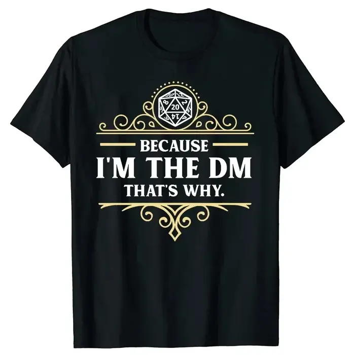 T-shirt graphique drôle DM RPG Gamer, streetwear esthétique unisexe, coupe oversize, en coton, impri