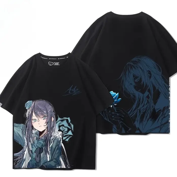 Ado World Tour 2025 Hibana t-shirt surdimensionné femmes hommes 100% coton col rond manches courtes 