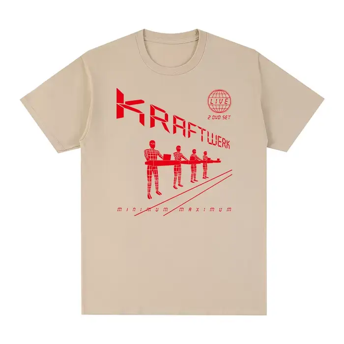 Kraftwerk Homme-Machine Vintage T-shirt Électro Pop Krautrock Coton Hommes T-shirt Nouveau TEE-shirt