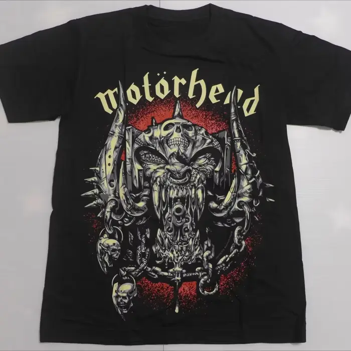 T-shirt d'été à manches courtes style bande dessinée Rock Metal 2026 Motorhead – Hauts Y2K pour homm