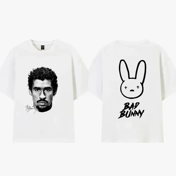 Bad Bunny DTMF Ablum T-shirt graphique hommes femmes surdimensionné Y2k coton lourd haute qualité St