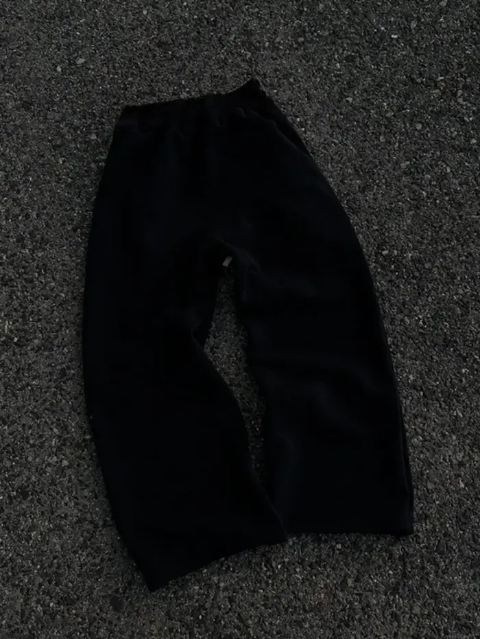 Joggers décontractés Y2K pour hommes – Pantalons amples à jambes larges et coupe droite avec taille élastique et poches